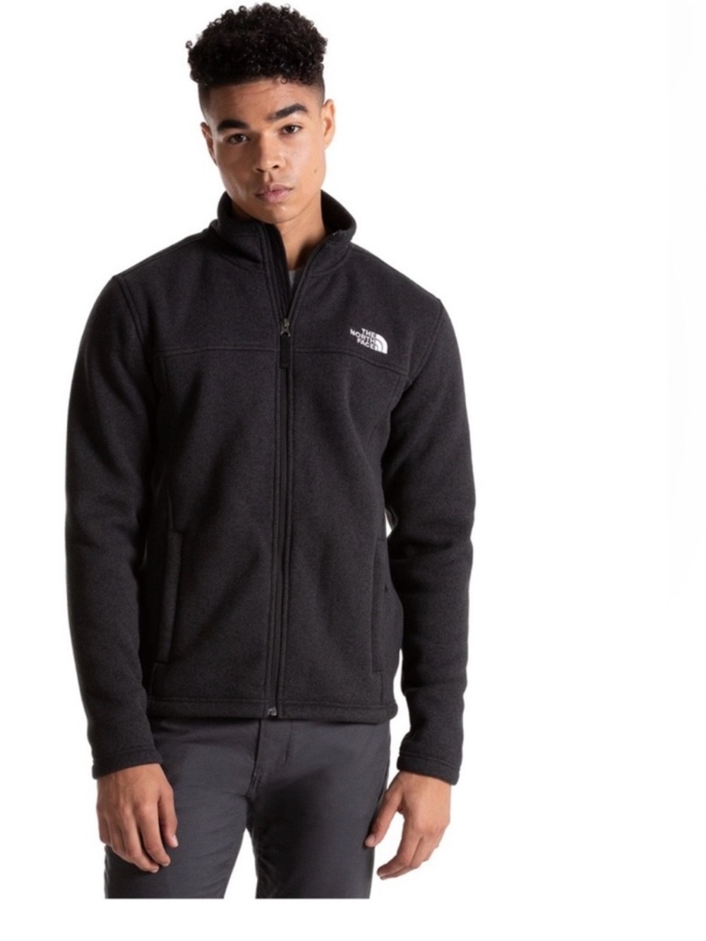 The North Face Men's Black Full‑Zip Fleece Jacket